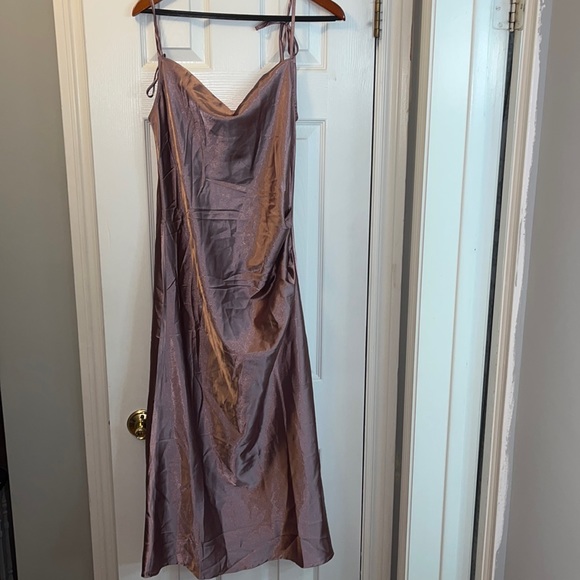 Mauve YaYa & Co ruched slip dress - Picture 1 of 6